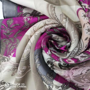 Spring And Autumn Fashion Gold And Silver Line Silk Scarf Filigree Temperament Scarf Long Shaw
