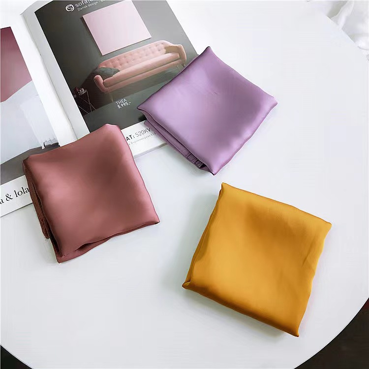 Wholesale Polyester Chiffon Scarf - silk polyester satin solid 70 square ladies scarf spring and summer fashion versatile scarf wholesale – JIECHEN