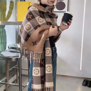 Thick Winter  Cashmere Fringed Scarf women For Girls Soft Double-Sided Shawl