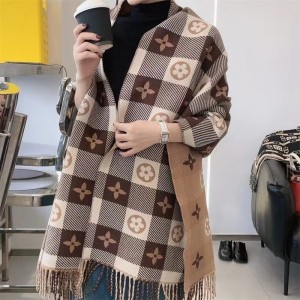 Thick Winter  Cashmere Fringed Scarf women For Girls Soft Double-Sided Shawl