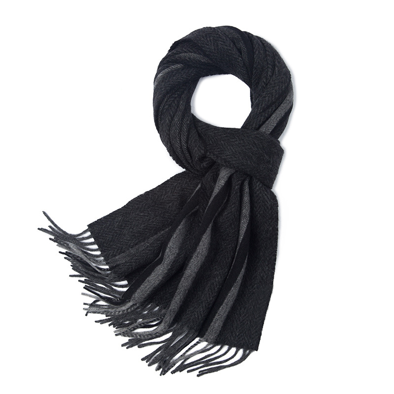 Cashmere and wool blended scarf for men Featured Image