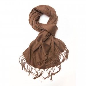 New colors 35cm width design solid color 100% cashmere woven scarf luxury soft fashion winter cashmere mufflers