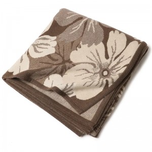 home bedroom hotel use cashmere blanket custom flower jacquard knitted cashmere throw