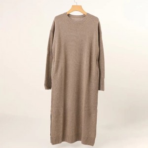 plus size inner mongolia cashmere women’s sweater dress long style knit women girls ladies cashmere pullover