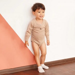 2021new arrival 100% pure cashmere baby romper plain color knitted kids clothes