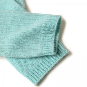 2022 fashion accessories 100% wool winter gloves custom full finger knitting women warm cashmere glove mitten