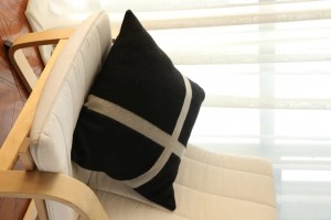 Custom home 50% wool 50% cashmere throw pillow cases cover sofa bed decoration luxury plain woven warm cushions