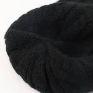 2022 new design men 100% cashmere beanie women luxury fashion cute warm winter hat with custom logo
