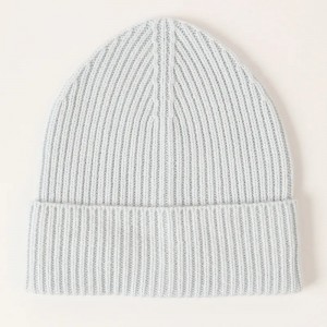 custom logo 90% wool 10% cashmere cuffed beanie hat winter women men knitted cashmere wool fisherman hats