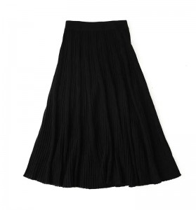Custom 2021 new autumn and winter cashmere knitted skirt women’s mid-length slim-fit pleated skirt