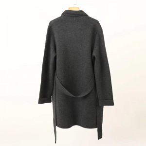 turn down collar 100% pure cashmere cardigan custom winter warm fashion plus size women’s sweater clothing knit top
