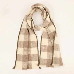 multicolor 100% pure cashmere check winter scarf stoles custom fashion tassel check wool scarves shawls