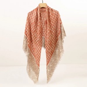 2022 new arrival 100% cashmere square scarf luxury fashion soft women print pashmina scarves shawl
