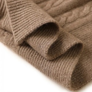 natural color luxury 100% cashmere thermal blanket custom mexican korean bed cable knitted winter soft throw