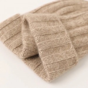 designer custom logo heather yarn cashmere beanie hat fashion winter warm cuffed winter cashmere hats caps