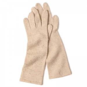 custom full finger cashmere winter gloves cute fashion smart thermal warm ladies knit long gloves for women