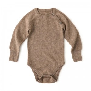 custom design winter baby clothes 12gg plain color knit warm kids 100% pure cashmere romper