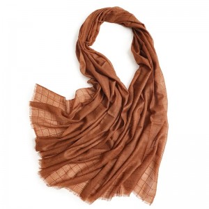 2022 autumn winter new design sequins yarn cashmere check scarf women luxury fashion thermal pashmina scarves shawl