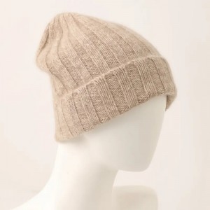designer custom logo heather yarn cashmere beanie hat fashion winter warm cuffed winter cashmere hats caps