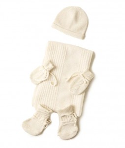2022 newborn baby winter 100% cashmere beanie hat glove blanket throw booties one set