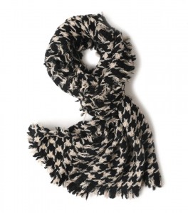 2021 Winter cashmere houndstooth Scarf inner mongolia custom logo men women winter luxury cashmere designer scarf