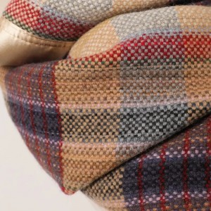 winter luxury soft bed Wool Blanket custom satin edge plaid wool throw blanket