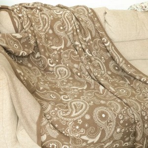 home bedroom hotel use winter warm 100% pure cashmere blanket custom Cashew Jacquard knitted cashmere throw