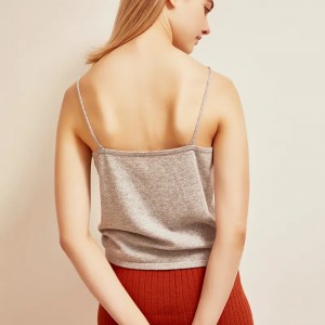 100% cashmerewinter women’s sweater top custom ladies girls sleeveless pullover plain knitted cashmere vest camisole