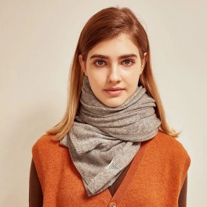 inner mongolian pure 100% cashmere solid color knitted scarf shawl for women