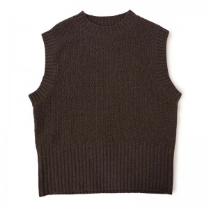 custom winter women knitted sleeveless cashmere pullover sweater ladies girls fashion warm knit top vest