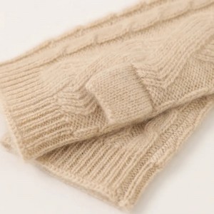 inner mongolian pure cashmere winter gloves plain knitted fingerless women warm fashion cashmere gloves mittens