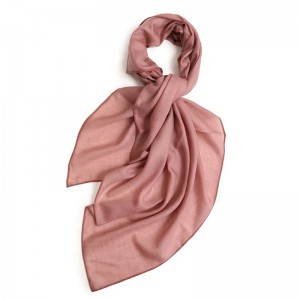 rolled edge 100% pure wool women square scarf solid color luxury ladies autumn winter pashmina cashmere scarves shawl