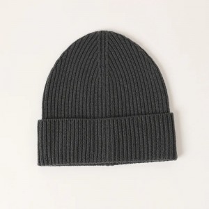 custom logo 90% wool 10% cashmere cuffed beanie hat winter women men knitted cashmere wool fisherman hats