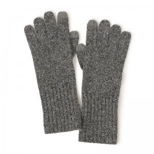 men winter thermal pure cashmere gloves touch screen knitted fashion full finger grey cashmere gloves