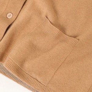 custom sleeveless winter women’s sweater double side reversible ladies vest cashmere cardigan