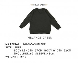 melange green V neck winter plus size women’s sweater designer custom fashion computer knitted girls cashmere pullover