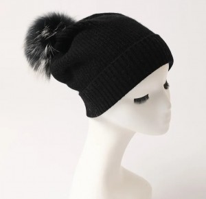 Winter Fashion women hats luxury warm Custom embroidery Logo rib Knitted cashmere ny Beanie caps