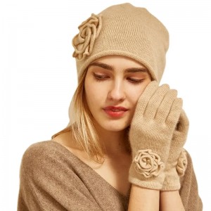 Women cashmere beanie winter hats custom designer Knitted bennie caps with custom logo