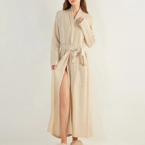 2021 new style 100% inner mongolian cashmere sleepwear for women