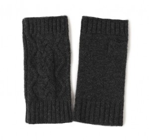 custom fingerless cable white black knitted cashmere gloves & mittens winter luxury fashion thermal women ladys wool gloves