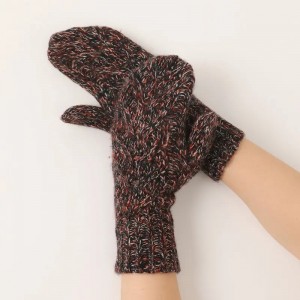 designer heather yarn women cashmere gloves custom fashion knitted ladies men warm wool fleece gloves