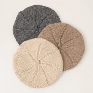 custom designer knitted winter hat beret luxury fashion winter women warm cashmere beanie cap