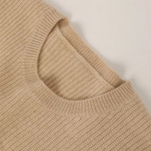 half sleeve winter plus size women’s sweater custom fashion crew neck half cardigan computer knitted cashmere pullover
