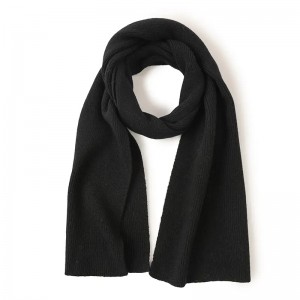 100% pure wool plain knitted scarf stoles custom designer brand winter women ladies warm wool scarves shawl neck warmer