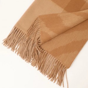 custom Designer Winter women cashmere scarf ladies Fashion tassel check 100% Pure Cashmere Shawl Scarves stoles