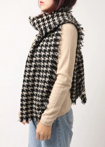 2021 Winter cashmere houndstooth Scarf inner mongolia custom logo men women winter luxury cashmere designer scarf