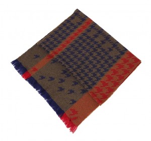 designer houndstooth wool winter scarf stoles custom fashion tassel 100% wool pashmina scarves shawls