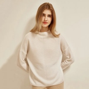custom pure cashmere over size women’s sweater korean fashion girls winter long sleeve crew neck cashmere pullover