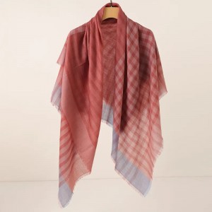 inner mongolia pure wool winter warm check square luxury fashion women ladies cashmere scarf