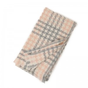 designer houndstooth 100% pure wool winter scarf stoles custom fashion tassel check wool scarves shawls